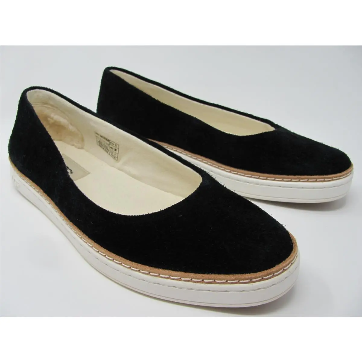 Ugg Kammi Womens Black Suede Slip On Flats Loafers Shoes Size 8 US 1013049