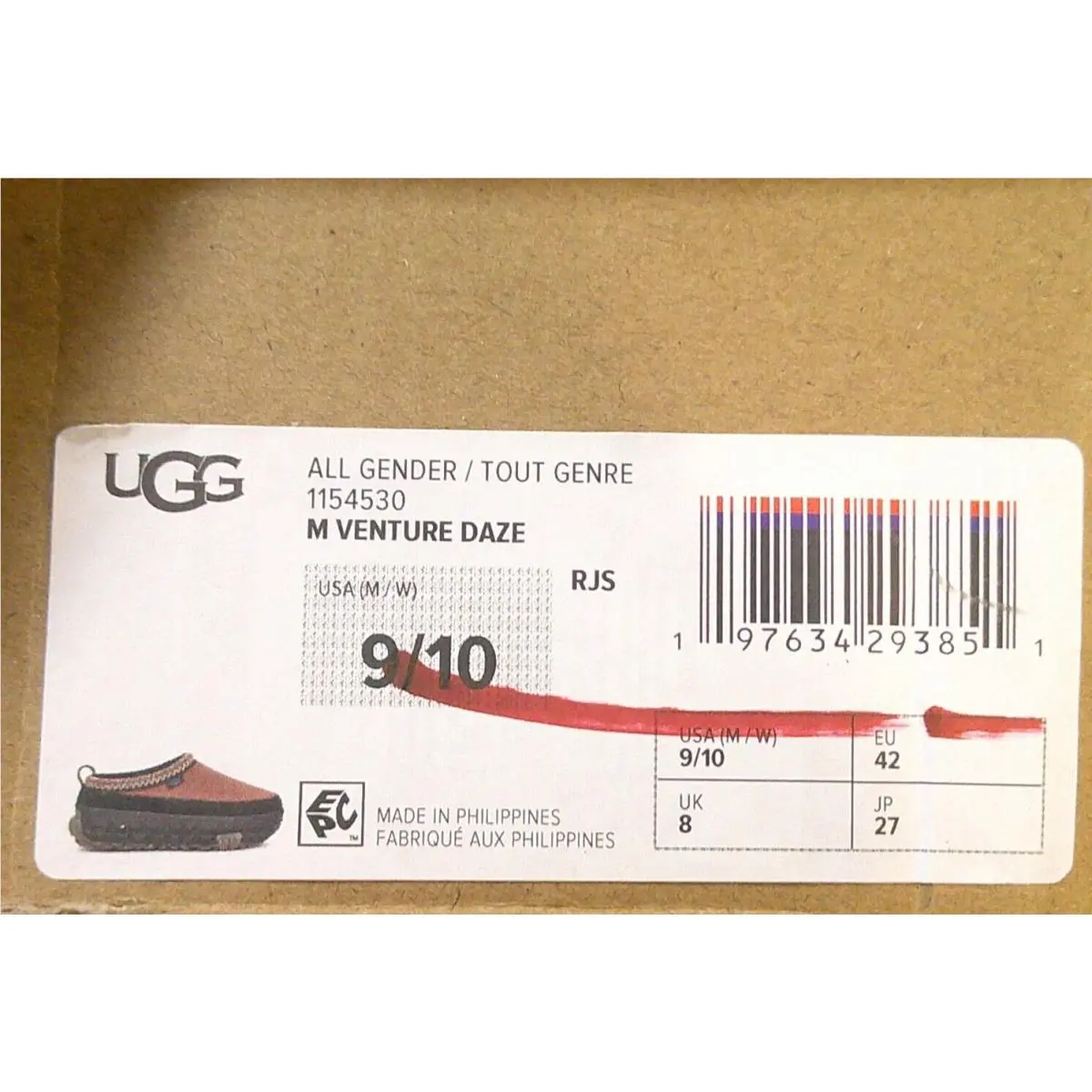 UGG shoes - UGG VENTURE DAZE - VENTURE DAZE - red jasper / black 4