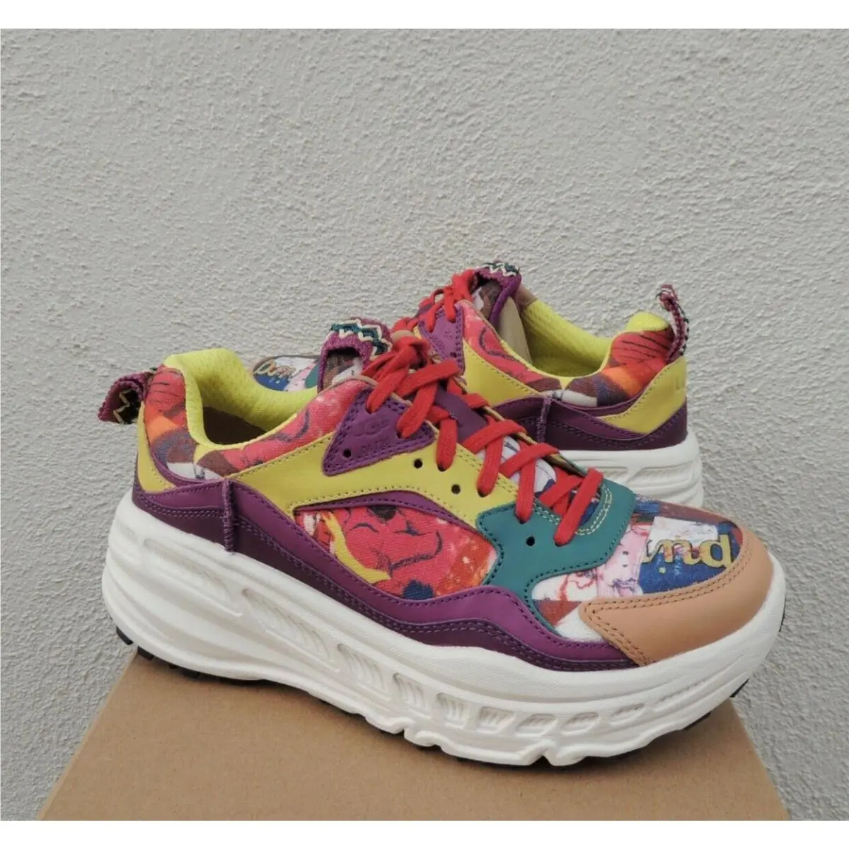 Ugg CA805 X Yokoo Wonderland All Gender Leather Sneakers Men 6/ Women 7