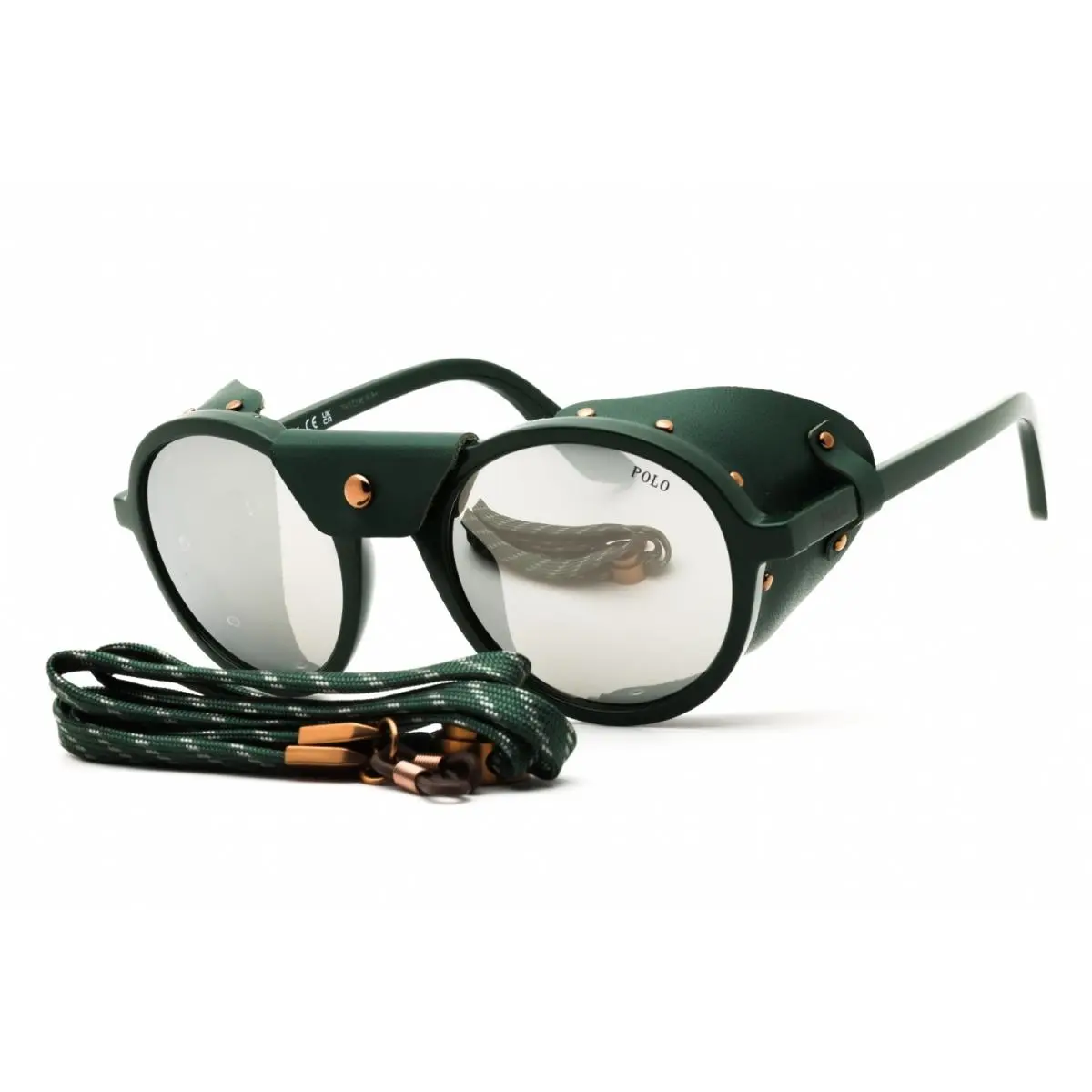 Polo Ralph Lauren PH4216QU 5596Z6 Sunglasses Green Frame Grey Mirror Lens 52mm
