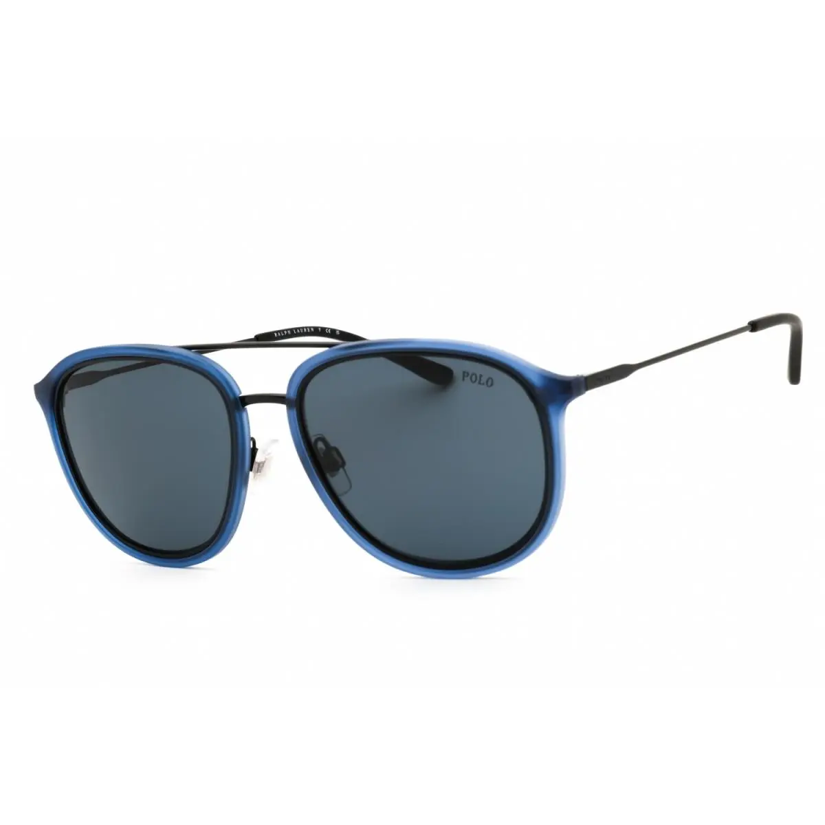 Polo Ralph Lauren PH4146 573587 Sunglasses Matte Transparent Blue Frame Grey