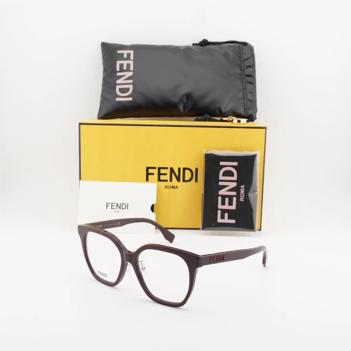 FE50087F 081 Shiny Violet 54mm Eyeglasses by Fendi