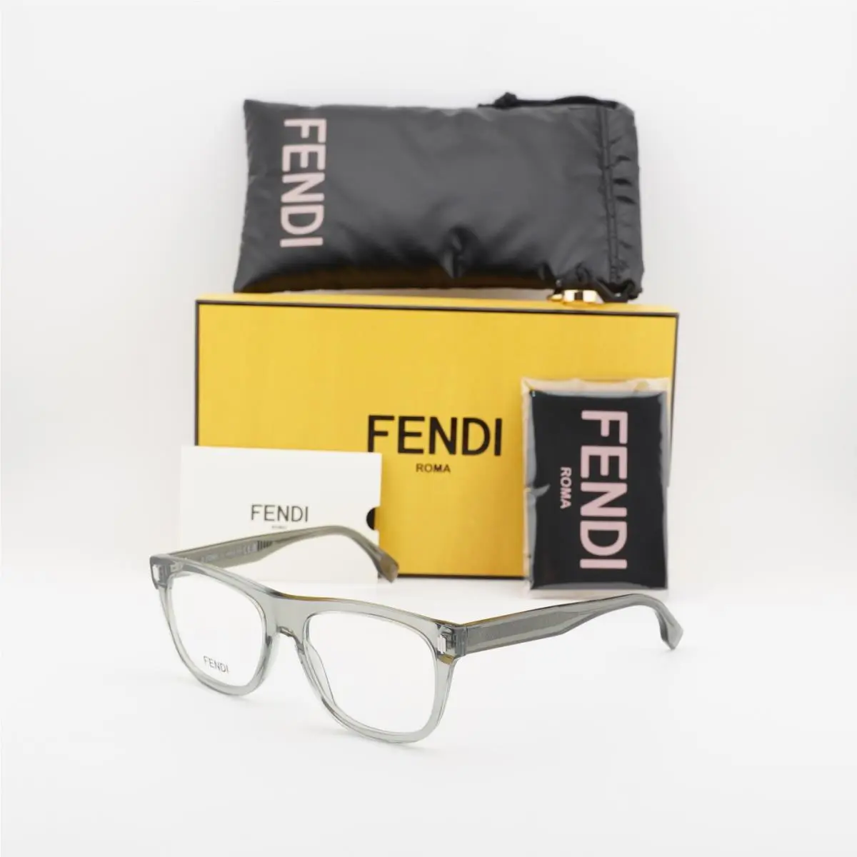 FE50070I 020 Glossy Grey 54mm Eyeglasses by Fendi