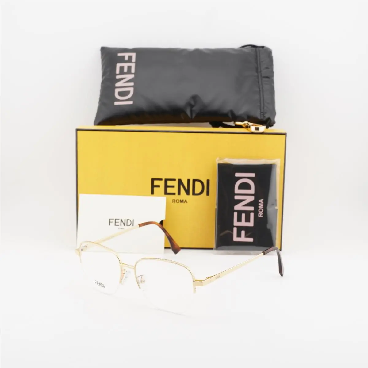 Fendi FE50106F 030 Gold 54mm Eyeglasses