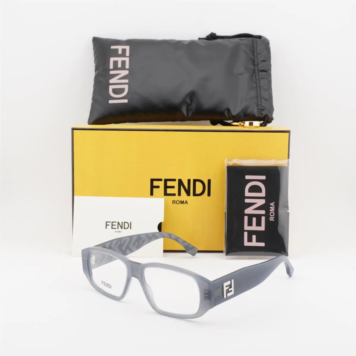 FE50115I 020 Glossy Grey 54mm Eyeglasses by Fendi