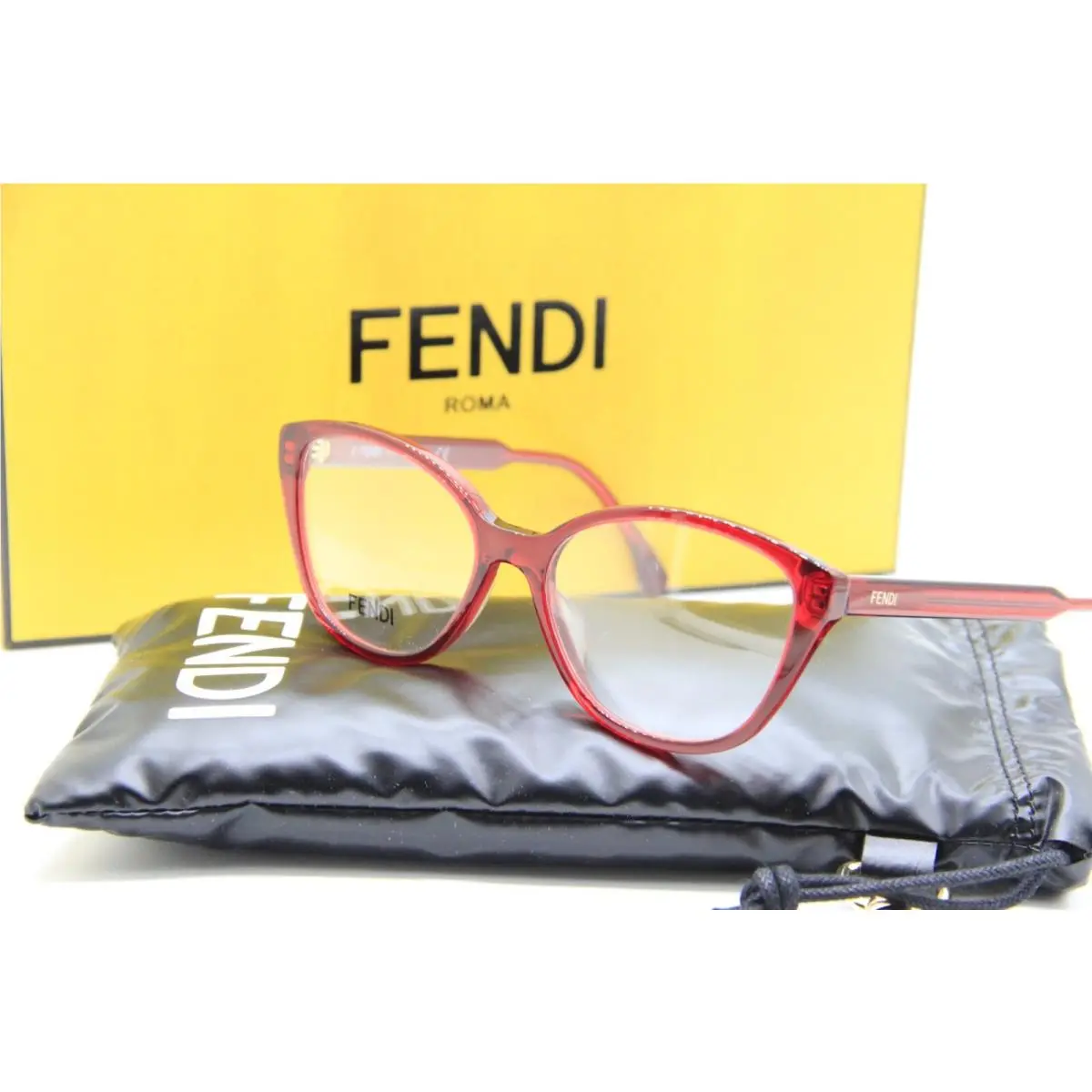 Fendi FE 50014I 066 Burgundy Red Eyeglasses W Case 53-16