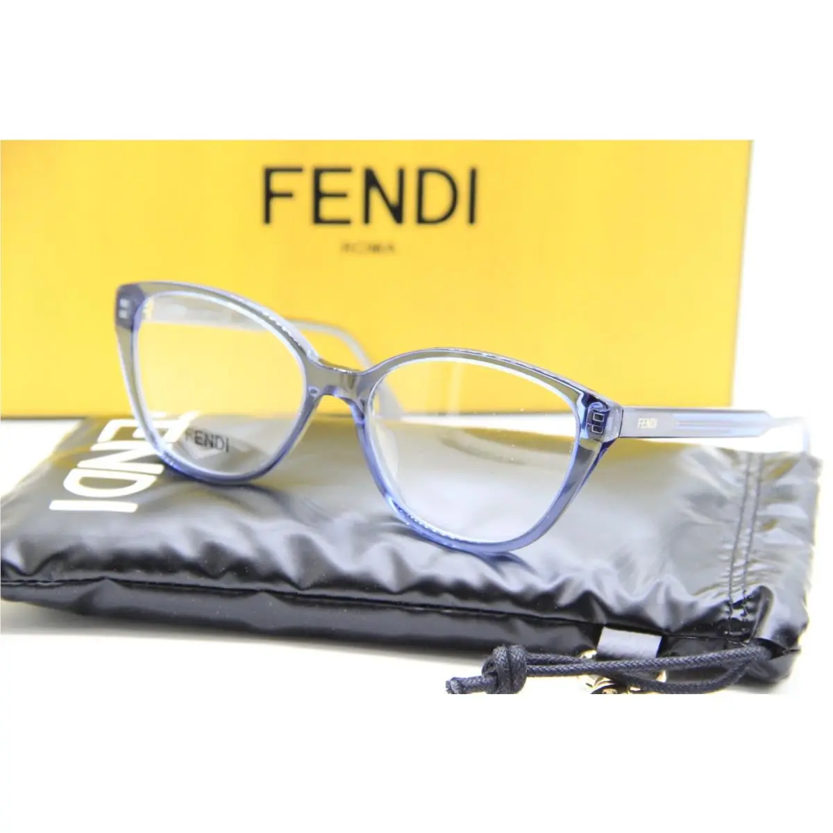 Fendi FE 50014I 090 Blue Eyeglasses W Case 53-16