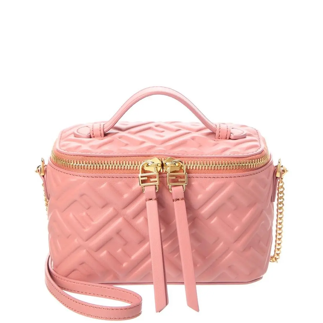 Fendi Ff Leather Vanity Case Women`s
