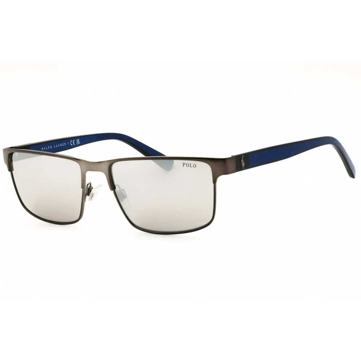 Polo Ralph Lauren PH3155 92666G Matte Gunmetal/light Grey Mirror Silver
