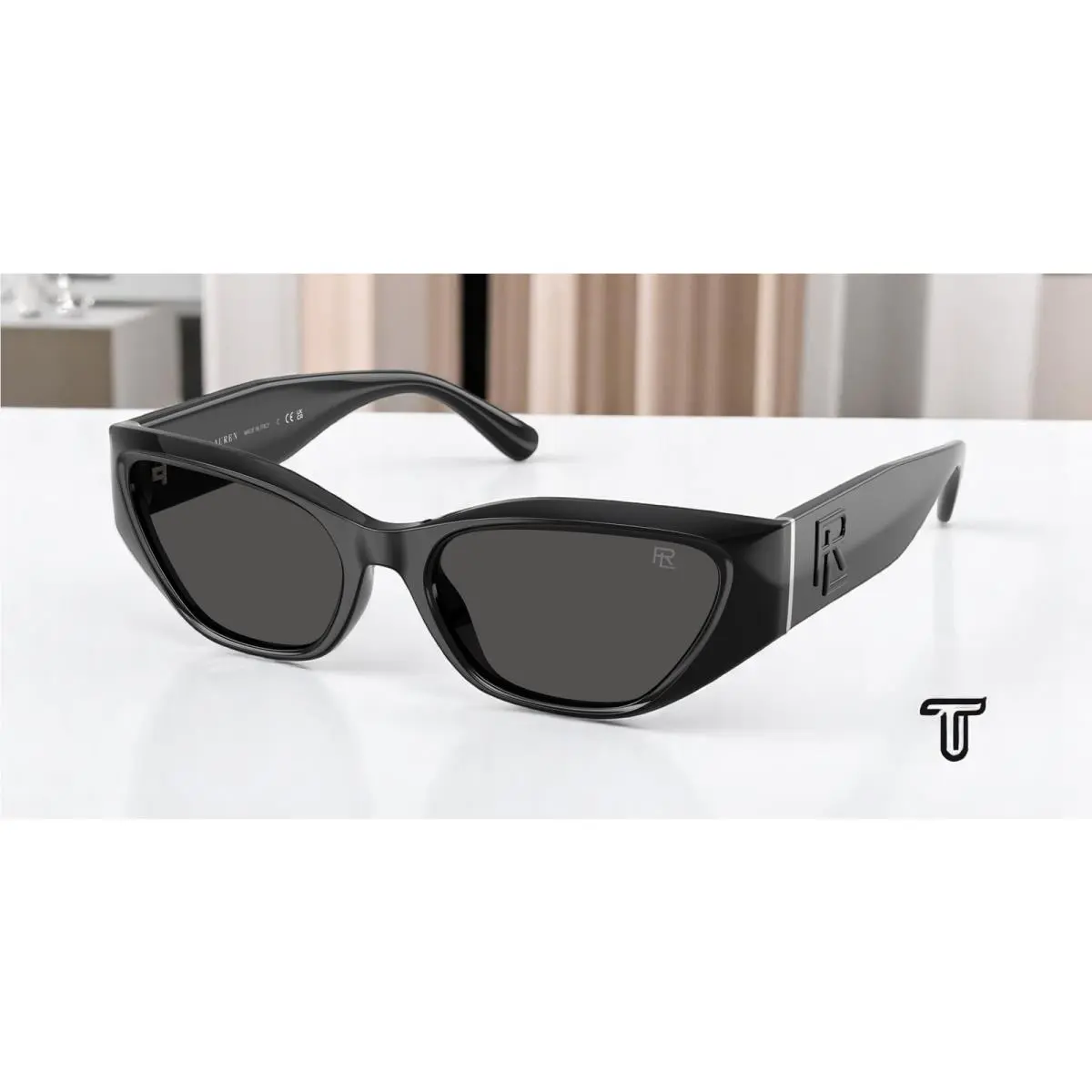 Ralph Lauren RL8231U 500187 Black Grey 55 mm Women`s Sunglasses