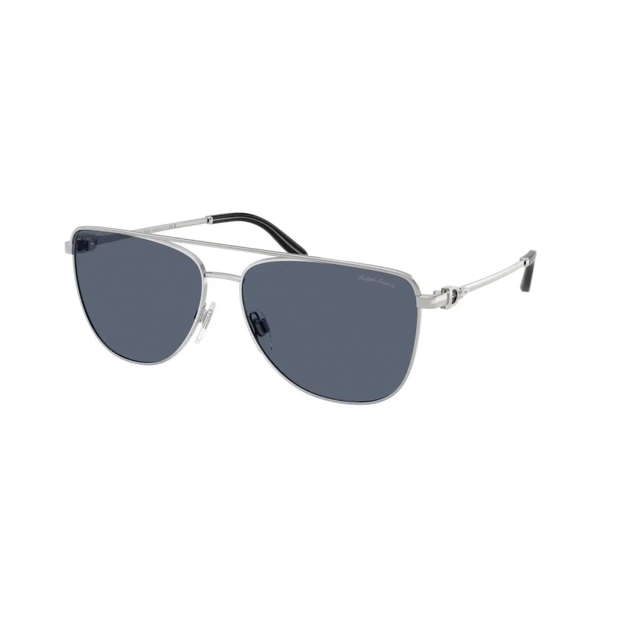 Ralph Lauren RL7096 900187 Shiny Silver Dark Grey 59 mm Women`s Sunglasses