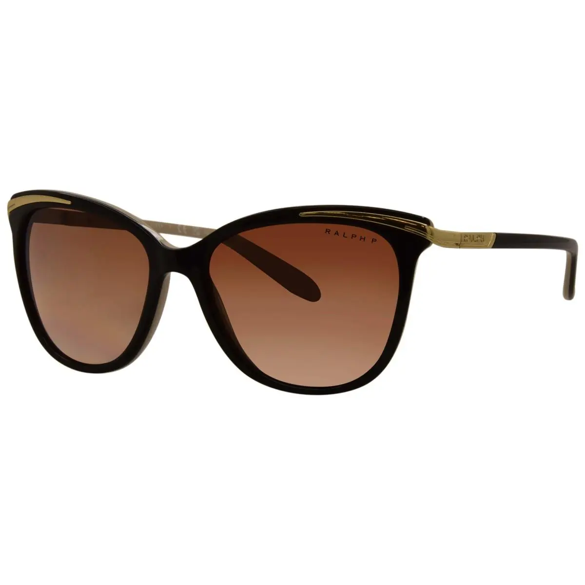 Ralph RA5203 1090T5 Sunglasses Women`s Black/polarized Brown Gradient 54mm