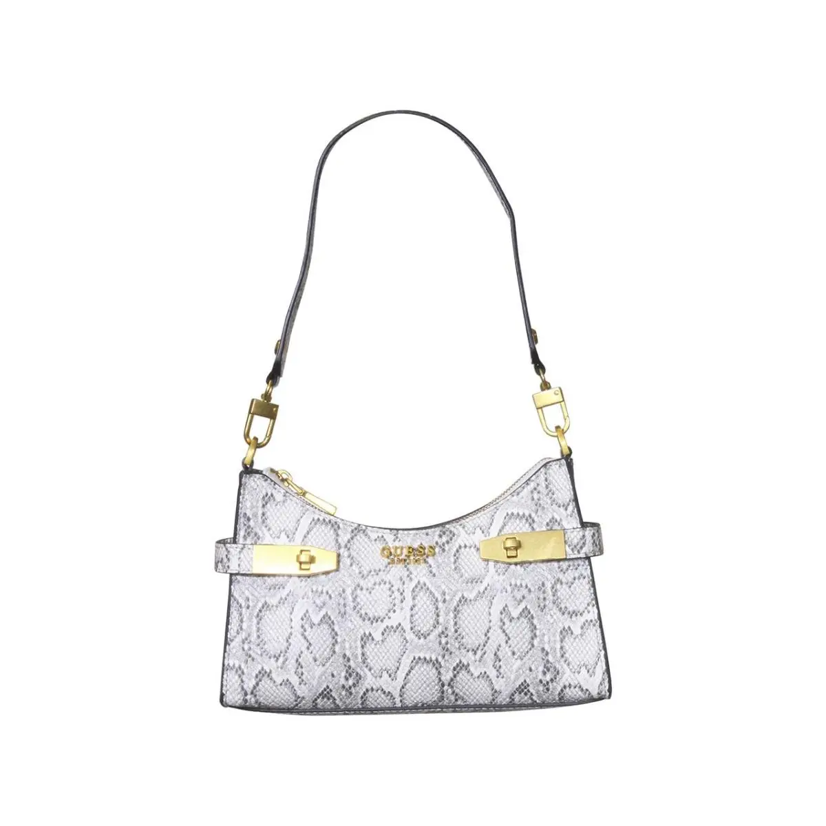 Guess Women`s Zadie-logo Handbag Top Zip Shoulder Purse Bag Python