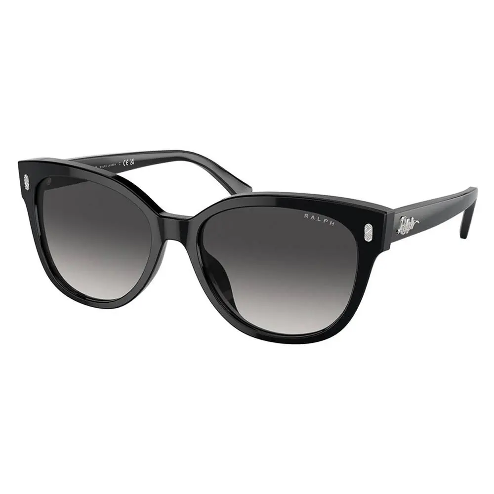 Ralph Lauren RA 5331U 50018G Shiny Black Plastic Sunglasses Grey Gradient Lens