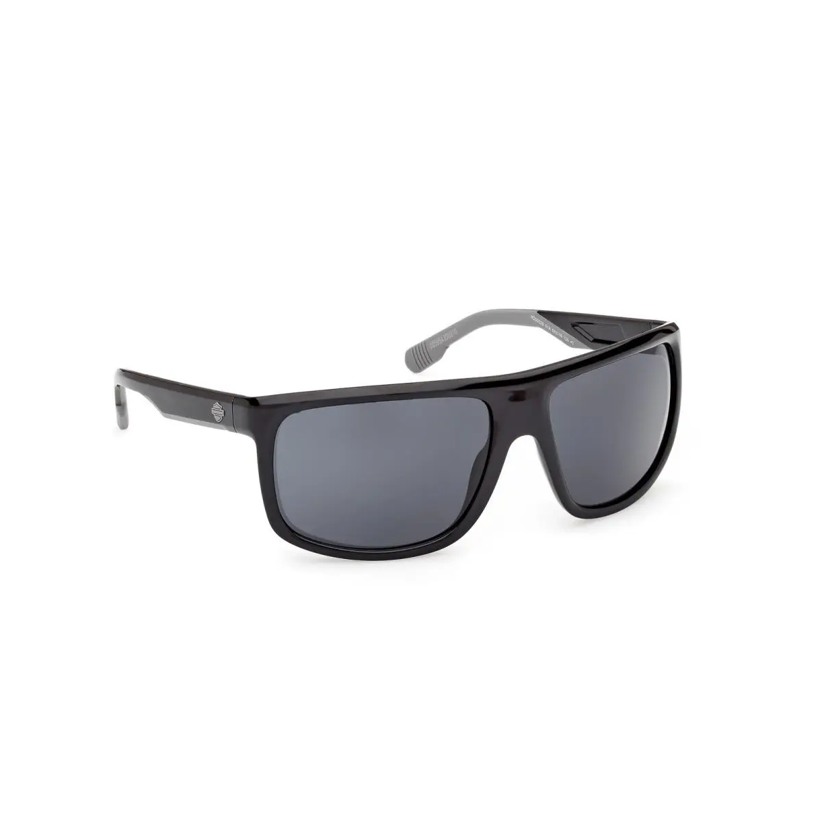 HD00029 01A Injected Shiny Black Smoke 66 mm Men`s Sunglasses by Harley Davidson