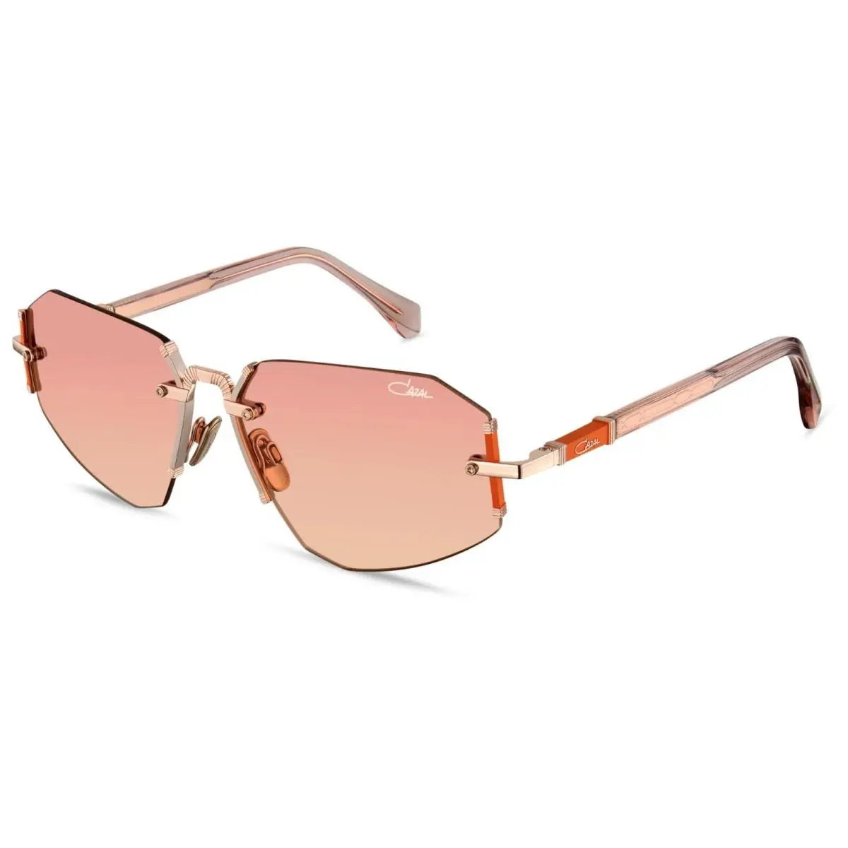 Cazal 9509 Rose Gold Orange/bronze Shaded 004 Sunglasses