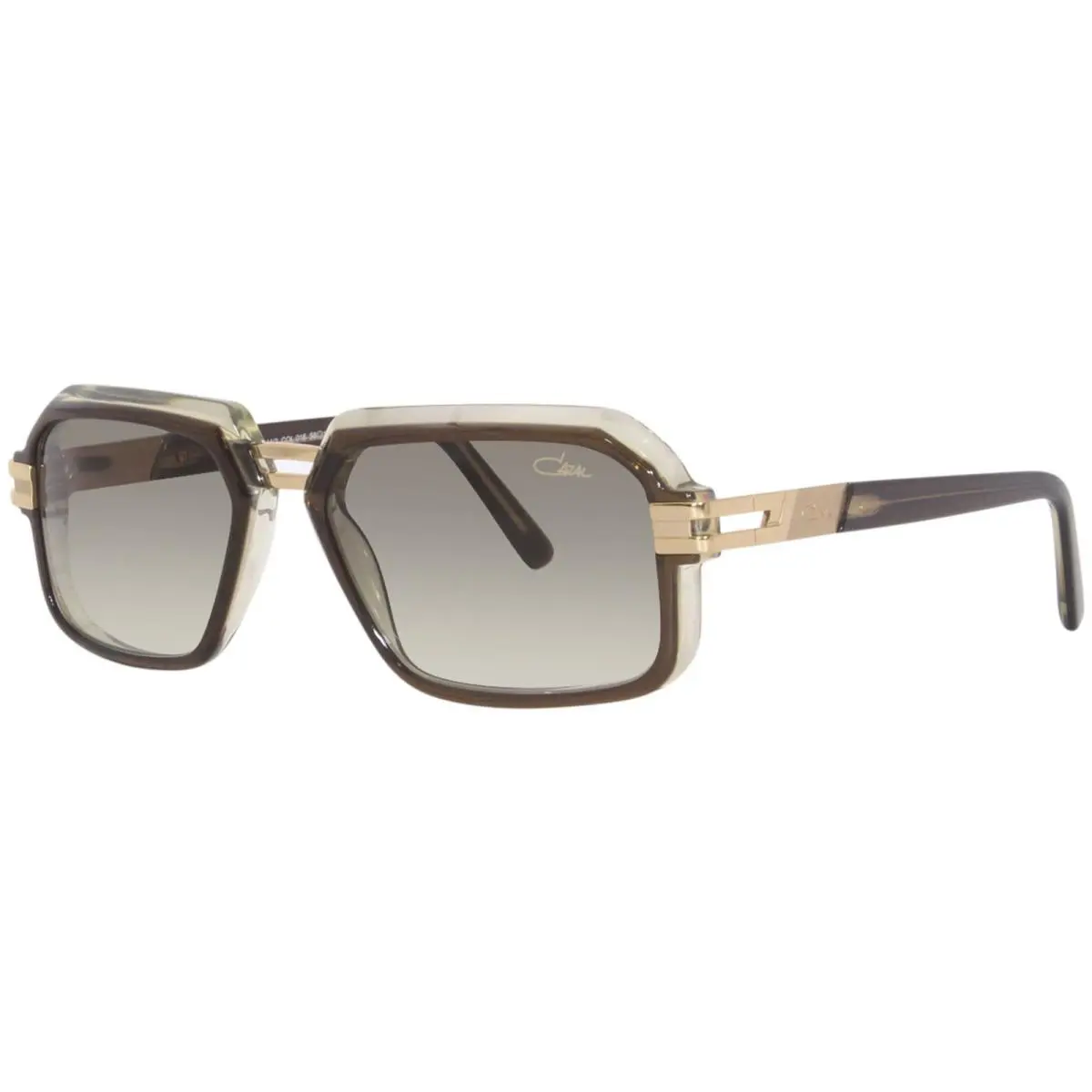 Cazal 6004/3 016 Sunglasses Men`s Olive Transparent/brown Gradient 57mm