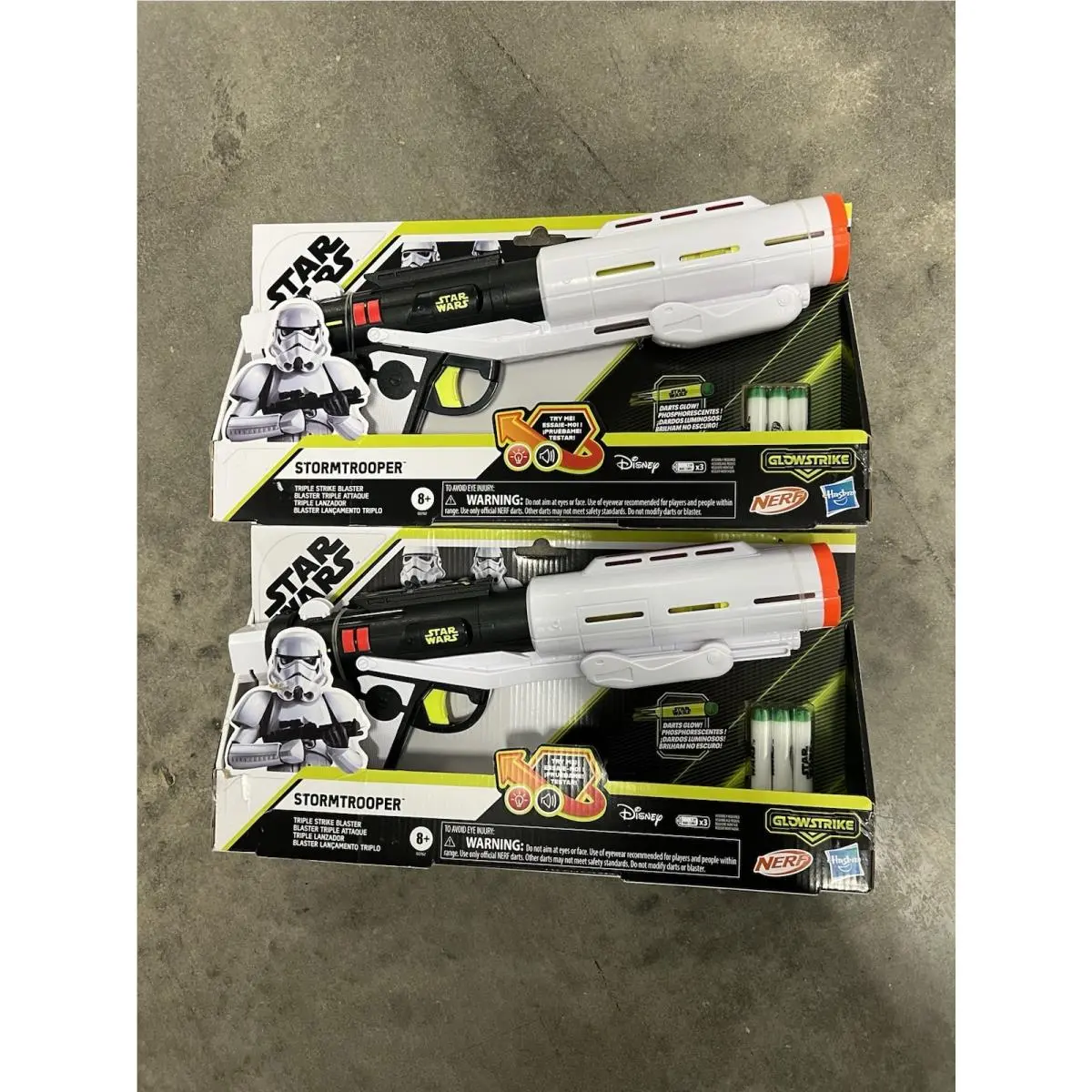 Nerf Glowstrike Star Wars Stormtrooper Triple Strike Blaster Set of 2