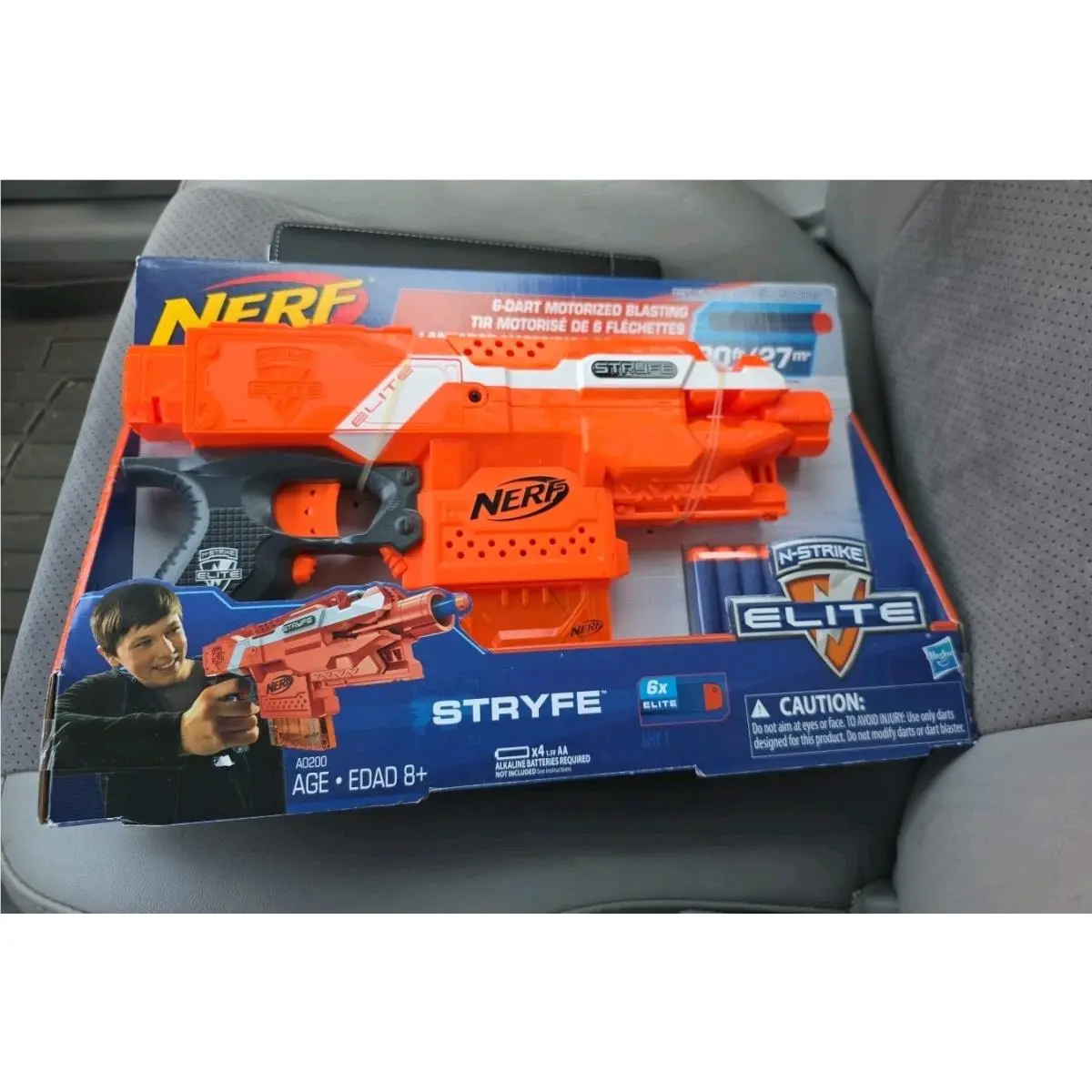 Nerf N-strike Elite Stryfe Orange 6 Blue Dart Motorized Blaster Gun