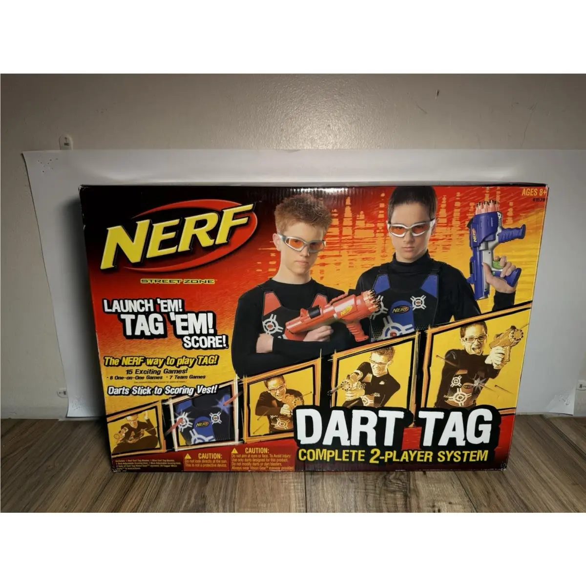 Vtg Hasbro Nerf Dart Tag Hyperfire 2 Player System Blaster Set