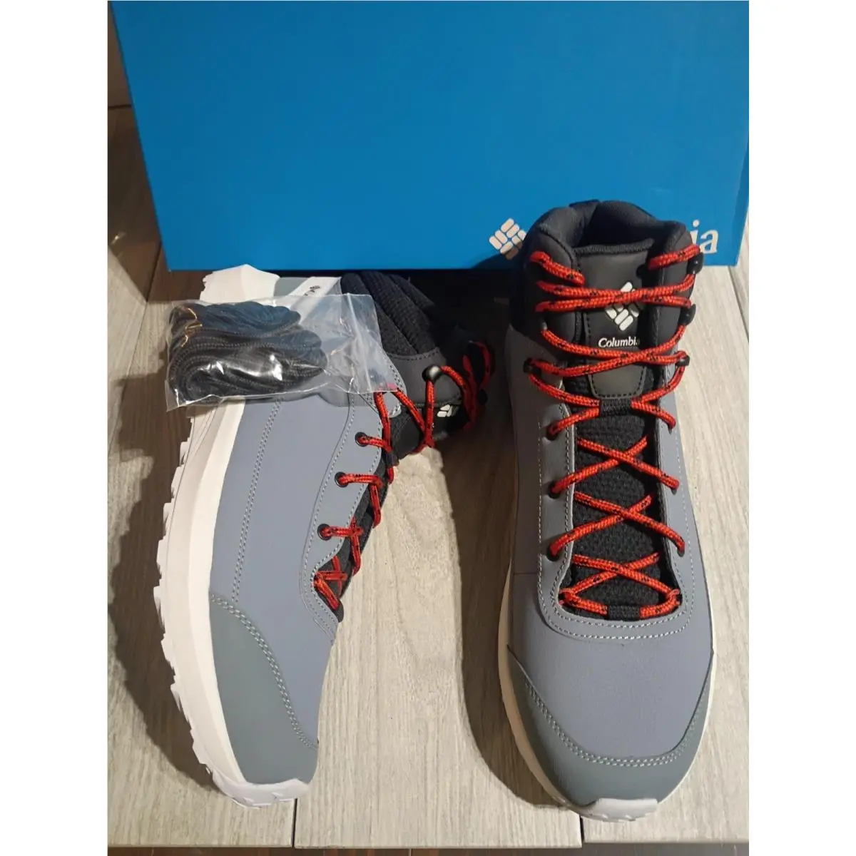 Mens Columbia Sunset Trail FS Mid Hiking Boots Trail Shoes Gray Sz 13 Tech Lite