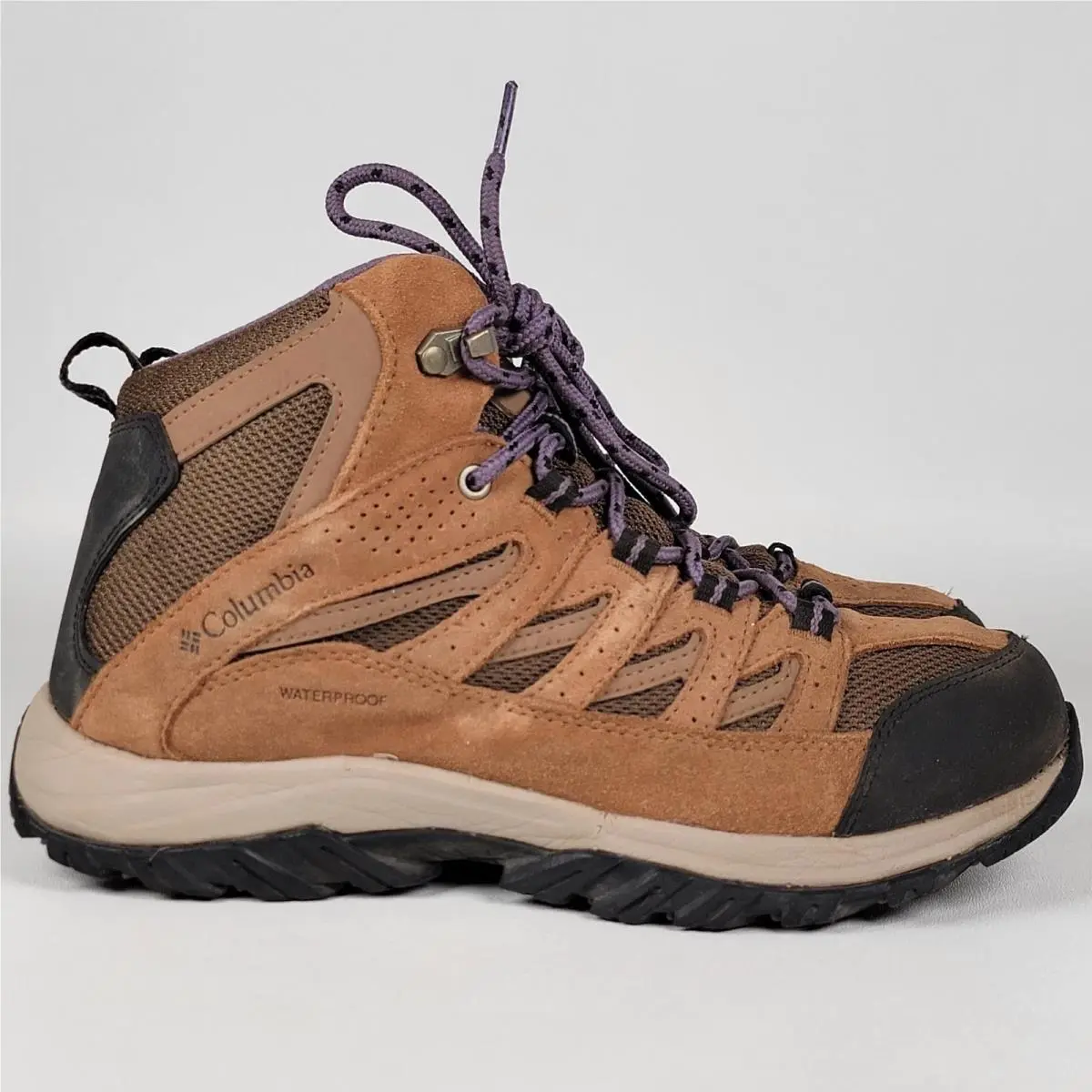 Columbia Crestwood Mid Waterproof Boot Hiking Shoe Tan Women`s Brown Size 10