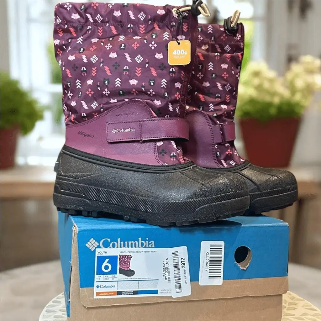 Columbia shoes - Columbia Powderbug Forty Print Boot - Purple, Exterior: Purple 5