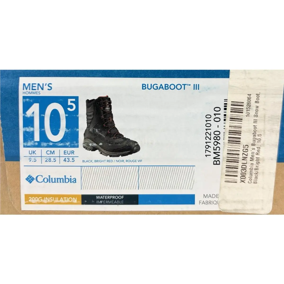 Columbia shoes - Columbia Bugaboot iii - Bugaboot iii - Bm5980 - Black/Red 15