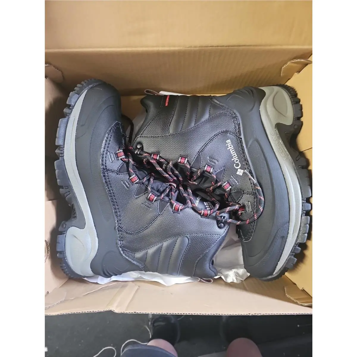 Columbia Bugaboot Iii Wide Insulated Waterproof Winter Boots Mens Sz 7.5 Black