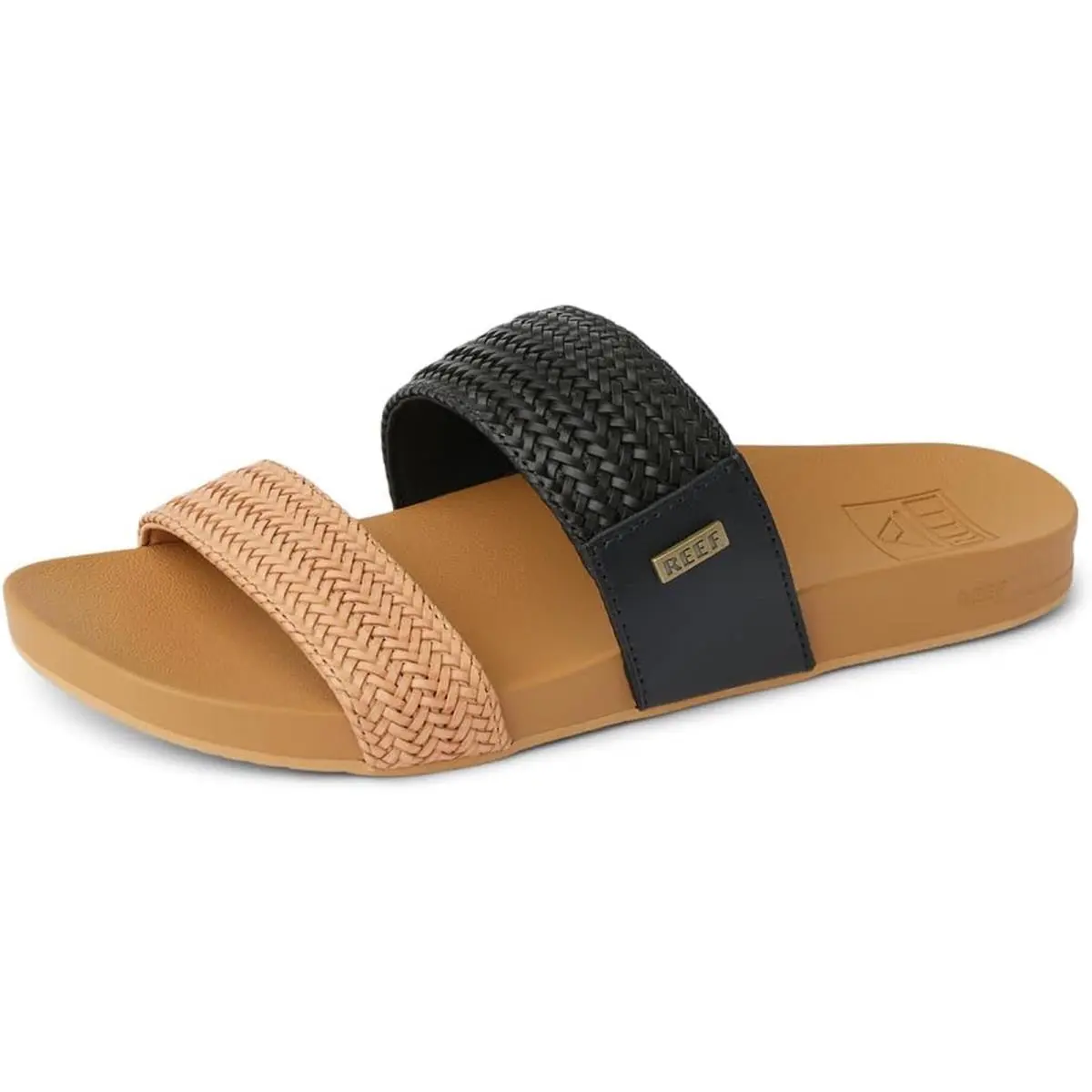 Reef Vista Braid II Women`s Fashion Slide Sandal Vegan Leather Strap Ultra Sof