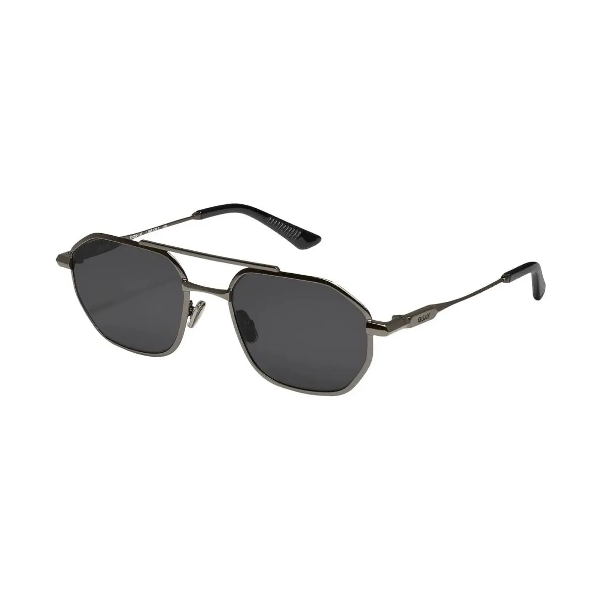Quay - Men`s Sunglasses Aviator Lenses with UV Protection En Route Gunmental/