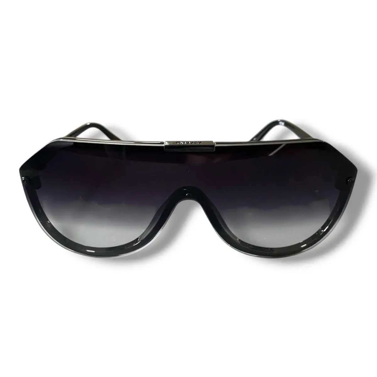 Quay Australia Showbiz Black /black Fade Rimless Sunglasses Shield Uni Sunnies