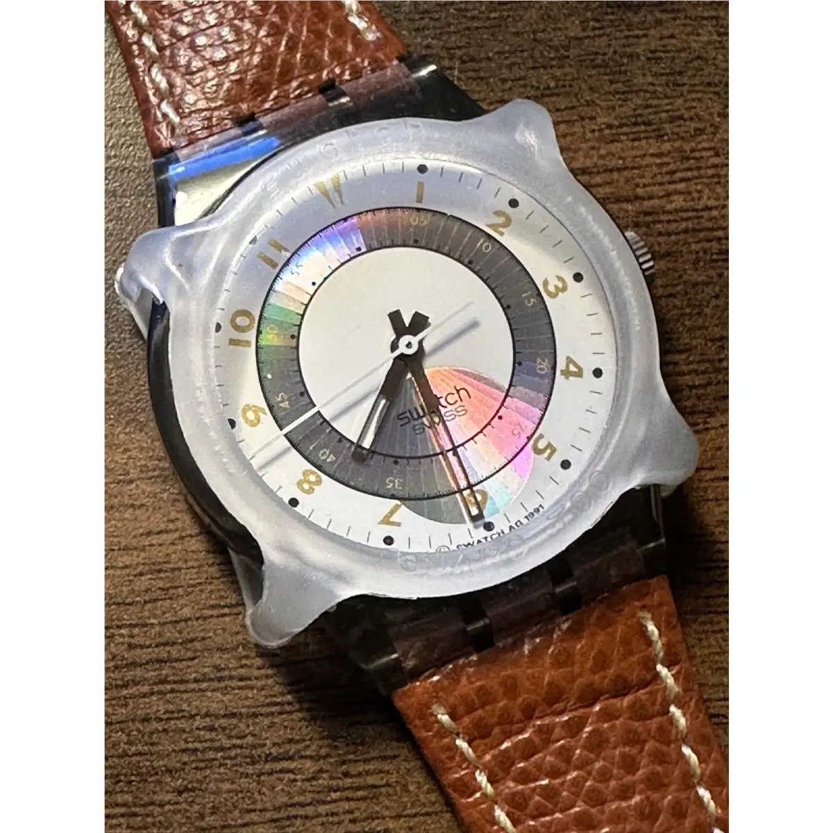 Classic 1992 Swatch Orly GM 110 Leather Band