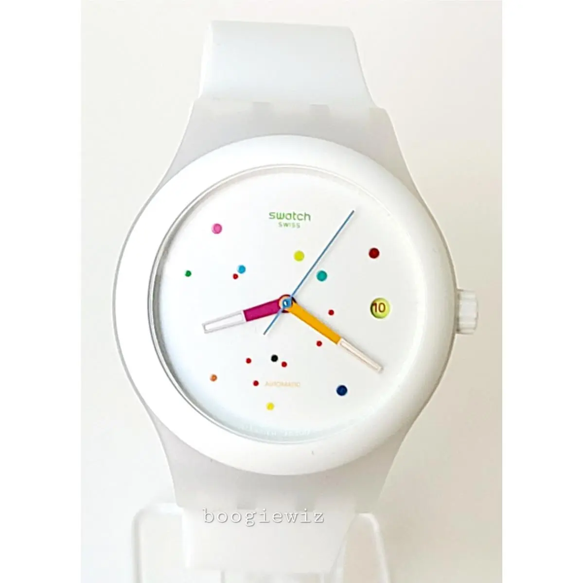 Swatch Swiss Made Automatic Men`s Sistem White Consellation Watch SUTW400