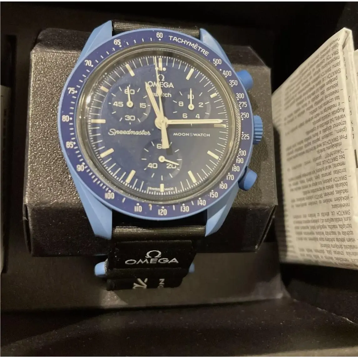 Omega x Swtach Moonswatch Mission to Neptune Men`s Ceramic Watch