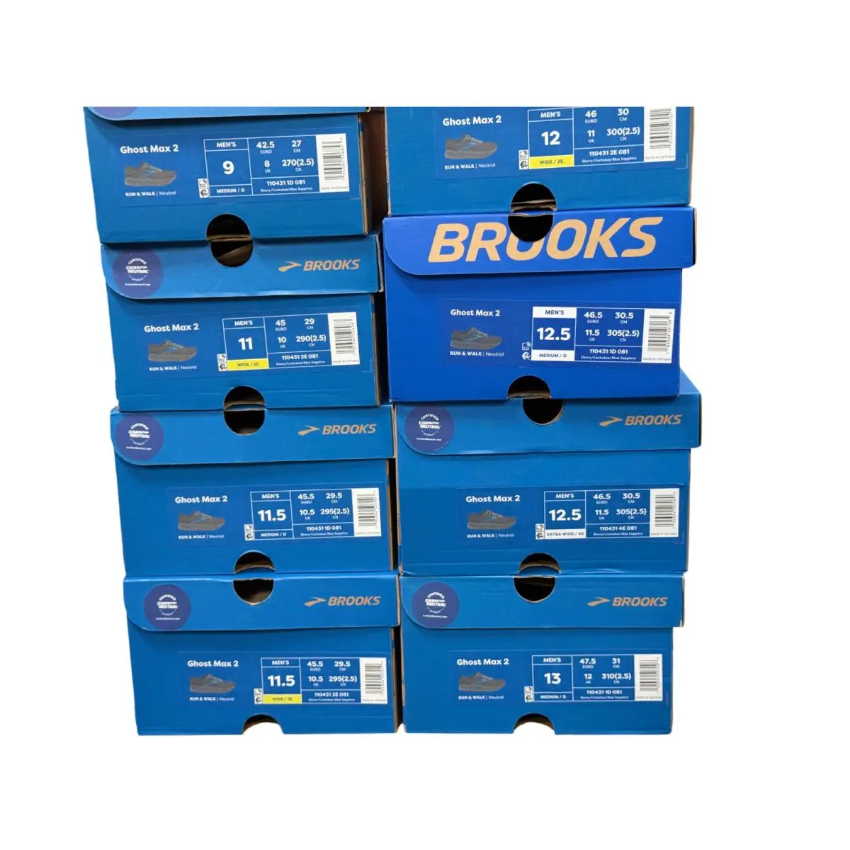 Brooks shoes - Brooks Ghost Max 2 - Ghost Max - 110431-081 - Ebony/Cockatoo/Blue Sapphire 3