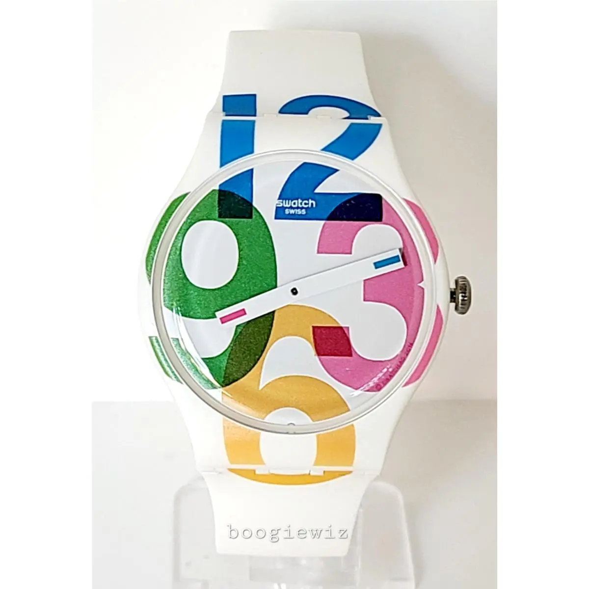Swiss Made Clk Wise Large Assorted Numbers SU0W117 by Swatch