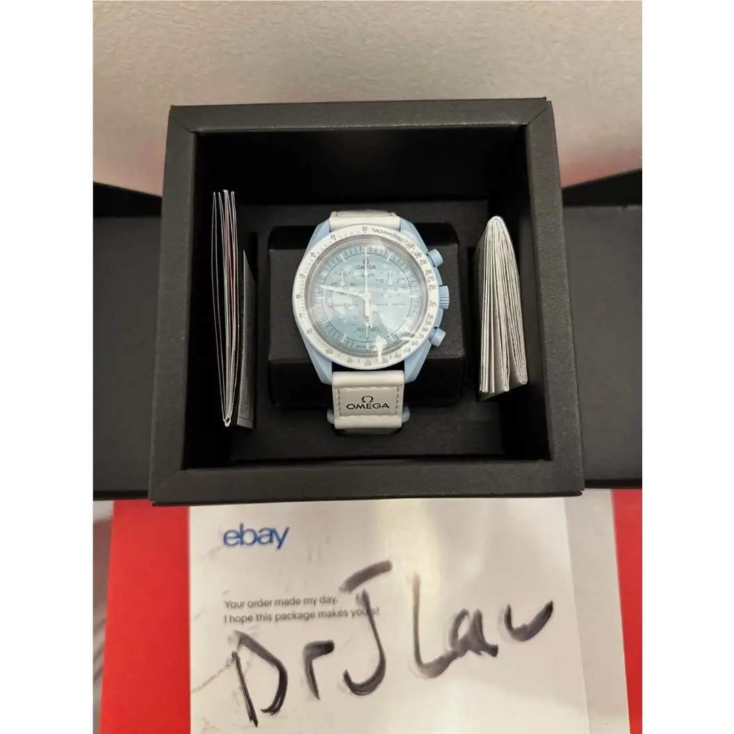 Swatch x Omega Bioceramic Moonswatch Mission To Uranus SO33L100 Blue Men Watch