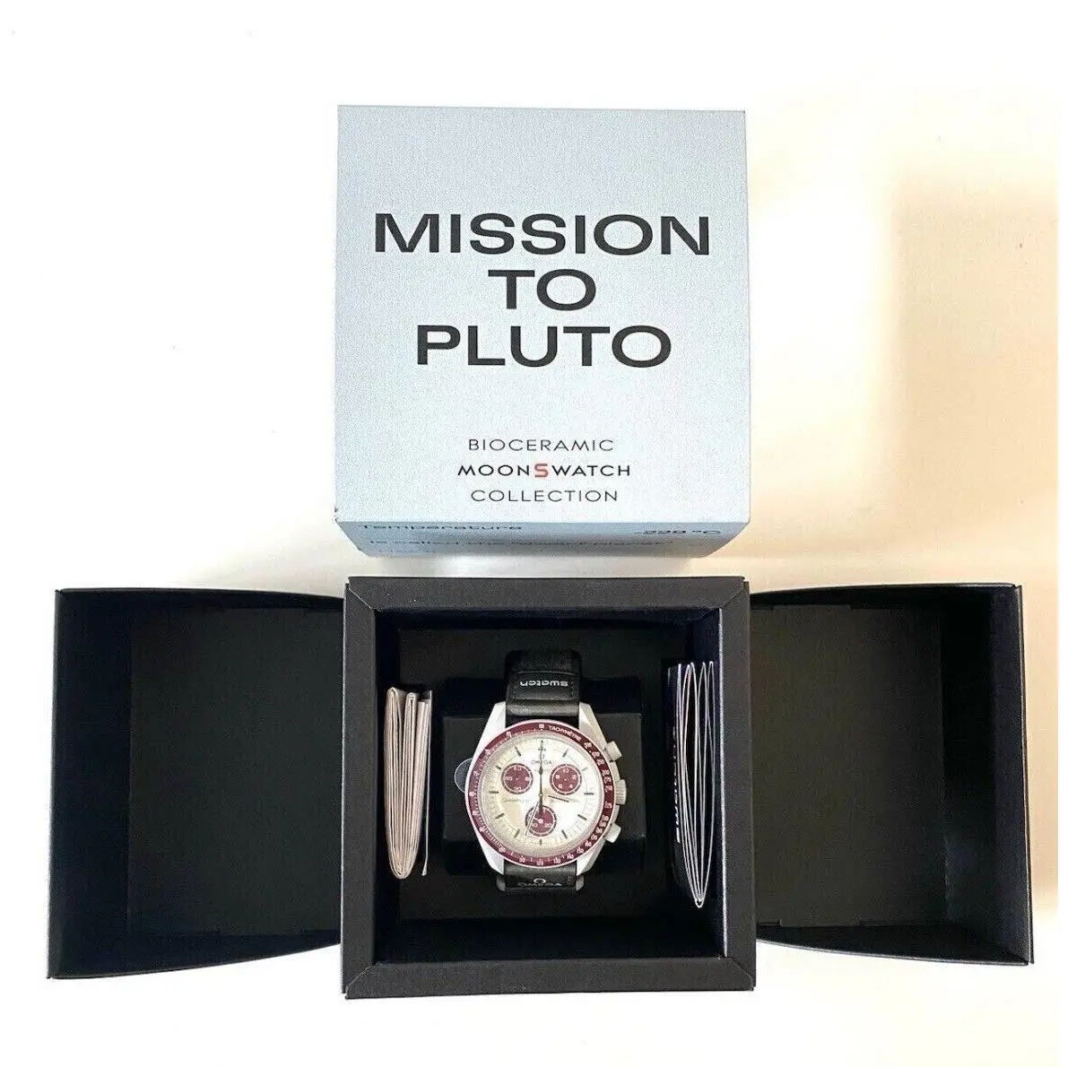 Omega x  Moonswatch Mission to Pluto 42mm Gray Bioceramic Case Black Nylon by Swatch