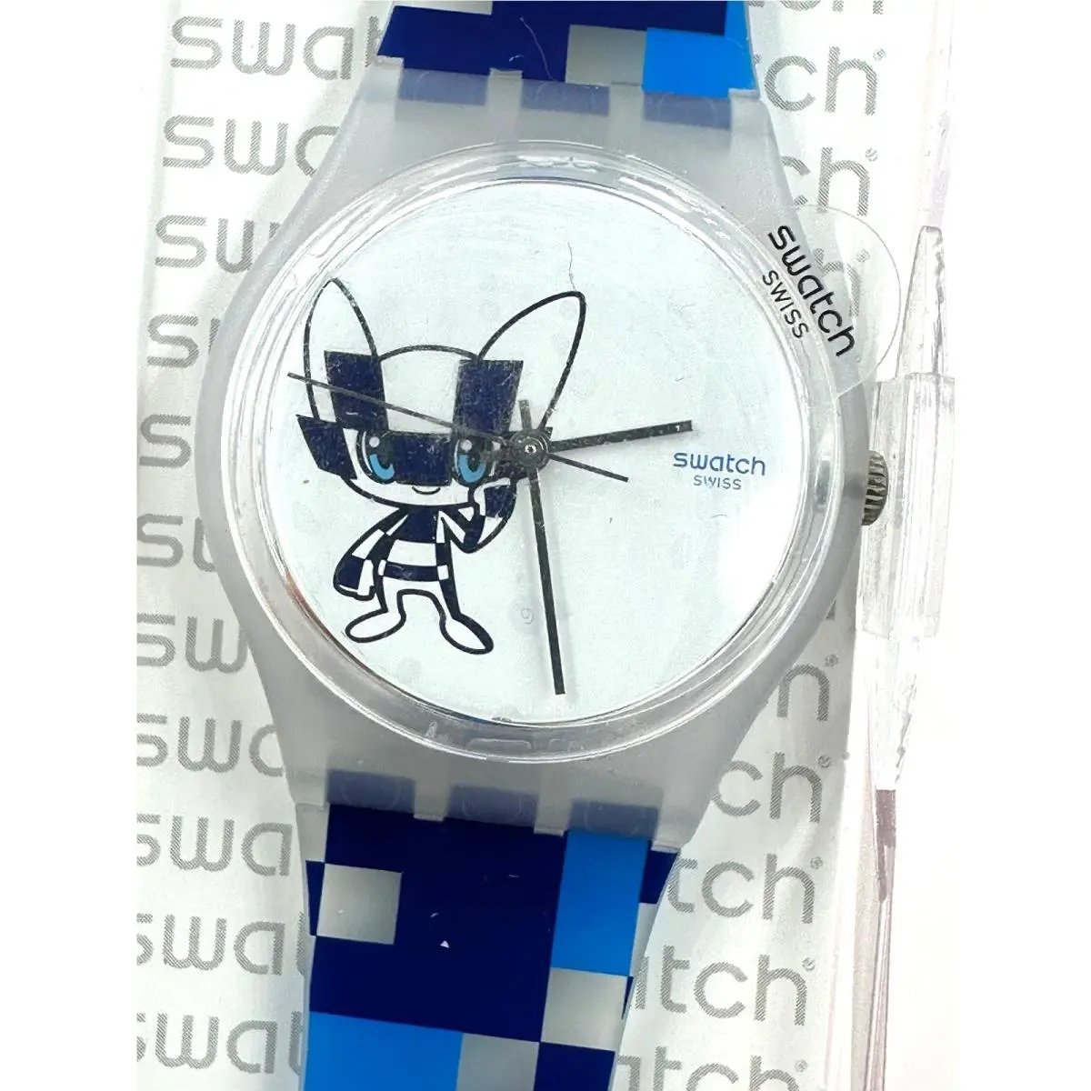 Swatch Watch Tokyo 2020 Olympic Miraiido GZ329 Mascot Miraitowa Unisex Box
