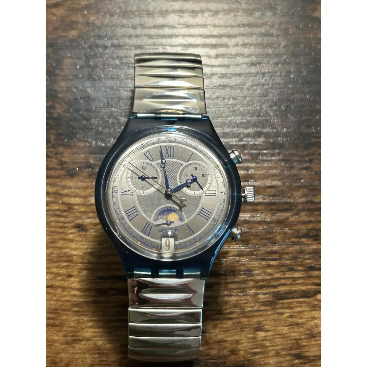 Swatch Chrono 1994 Moon Date SCN402 N.o.s