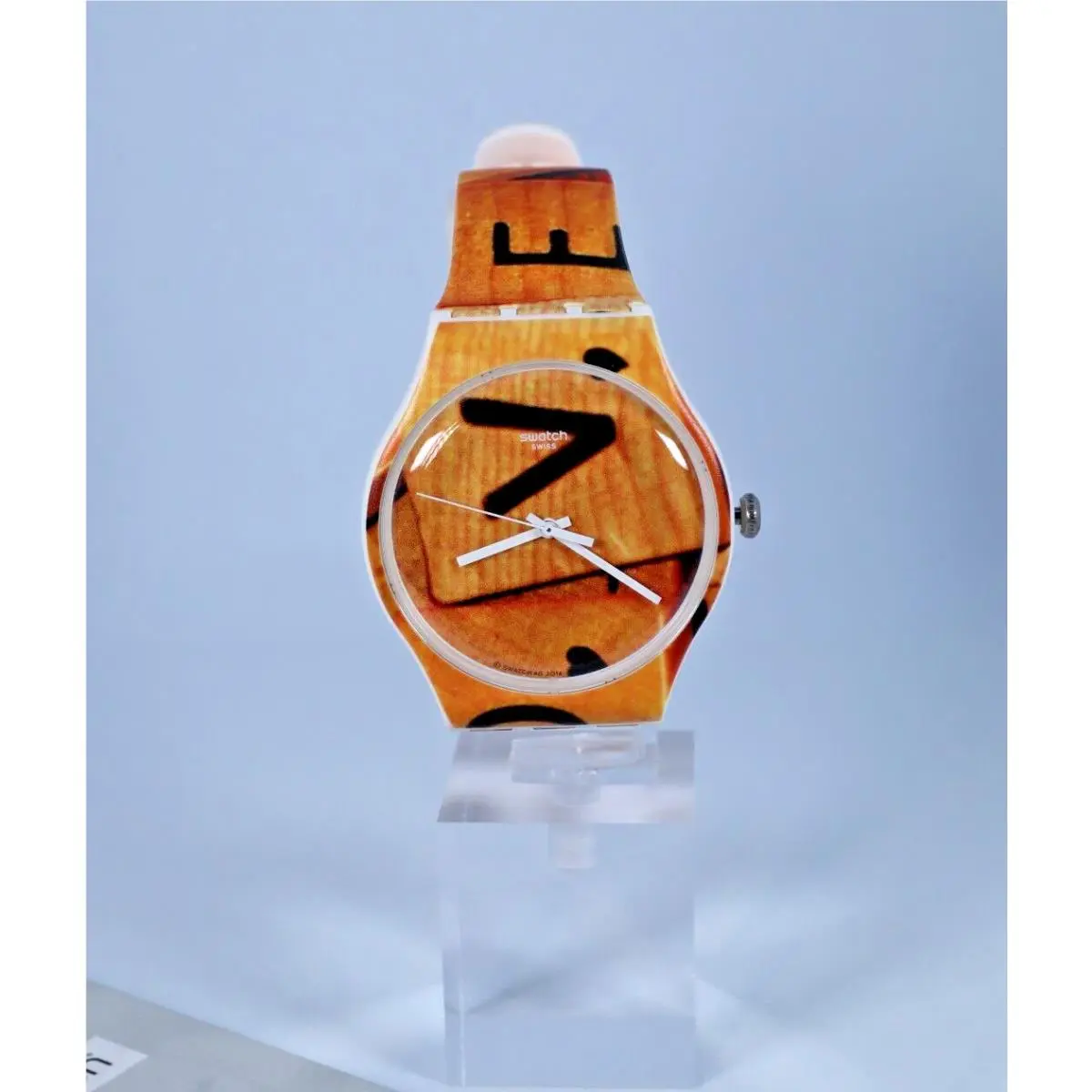 Swiss Swatch Limited Love Game Brown Dial Silicone Watch SUOW116 41MM