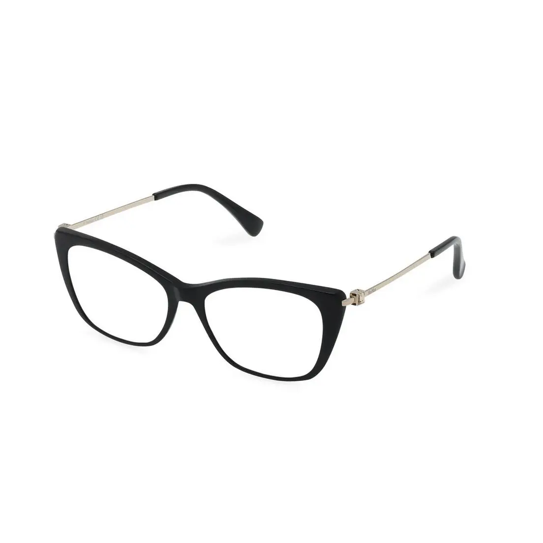 Maxmara MM5129 001 Acetate Black Gold Cat Eye Eyeglasses Women’s Designer Frame