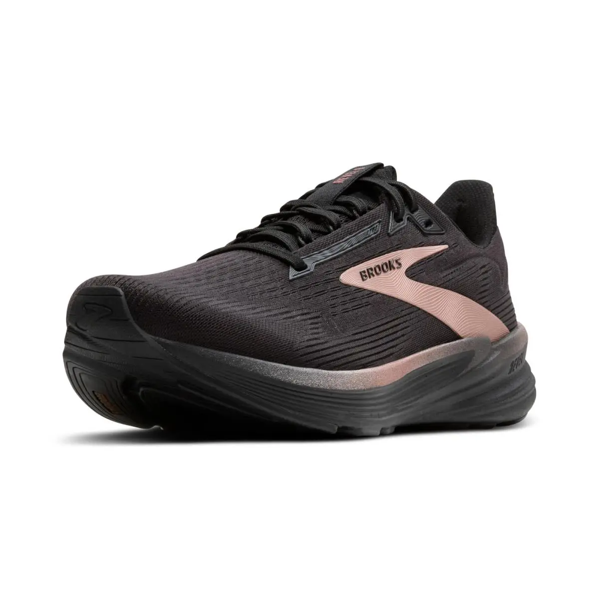 Brooks Womens Revel 8 Neutral Running Walking Shoe - Black/black/rose Gold