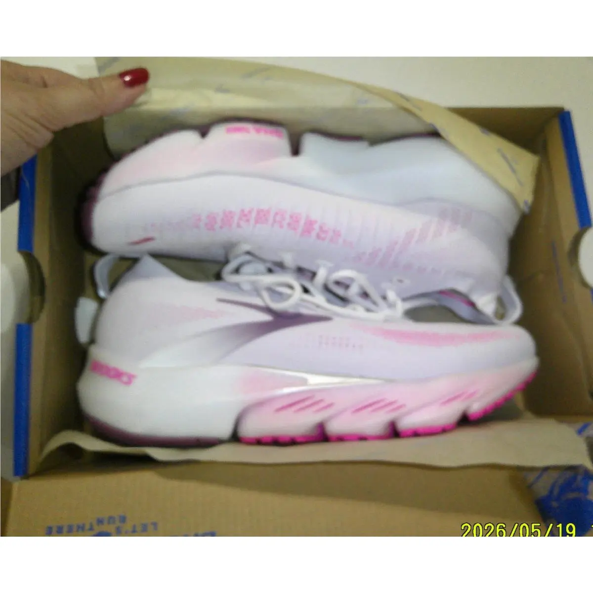 Womens Brooks Glycerin Flex Pink White 10 B Run Walk Style