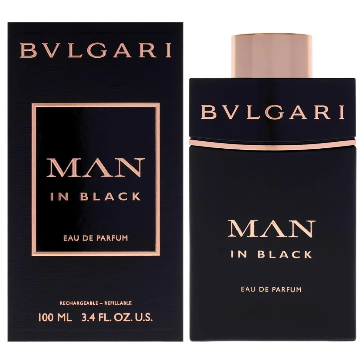 Bulgari Man IN Black/bulgari Edp Spray Refillable 3.4 OZ 100 ML M by Bvlgari