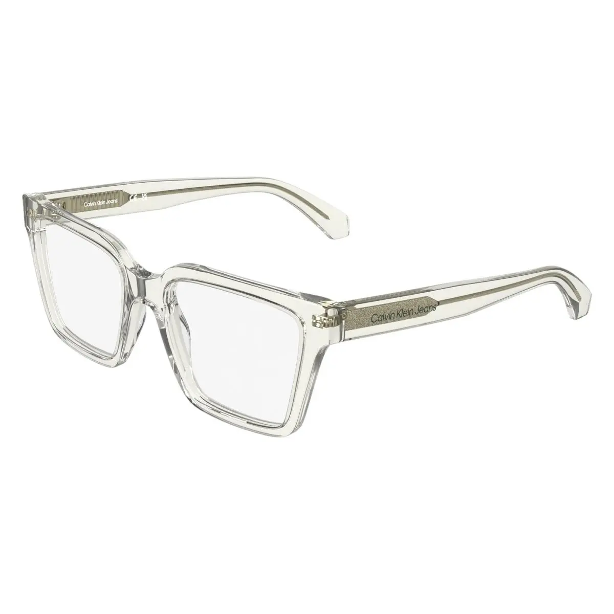 Calvin Klein Jeans Ckj 26304 Transparent Crystal To Green 008 Size 49 Eyeglasses