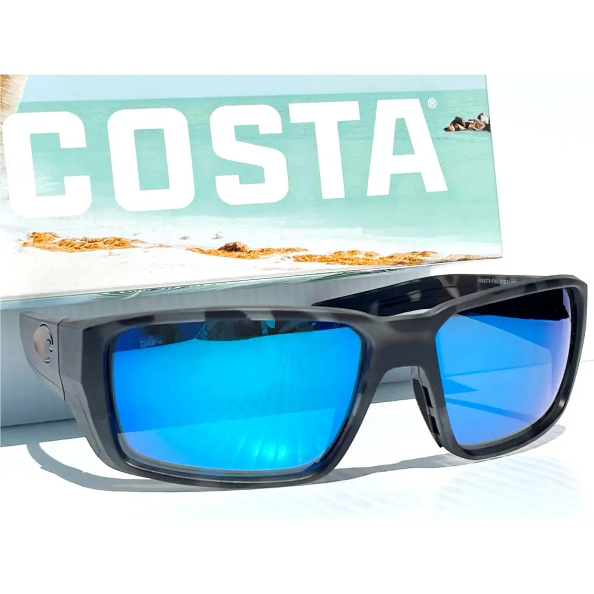 Costa Fantail Pro Tiger Shark Polarized Blue Glass Sunglass 9079-13