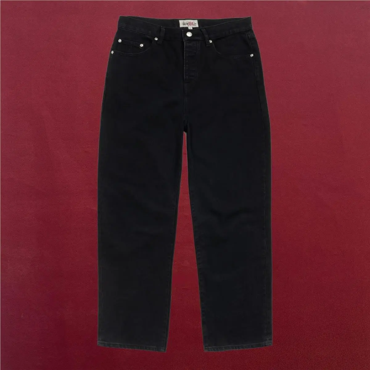 Stussy Classic Men`s Relaxed Fit Big Ol’ Jeans Pants Black Size 36
