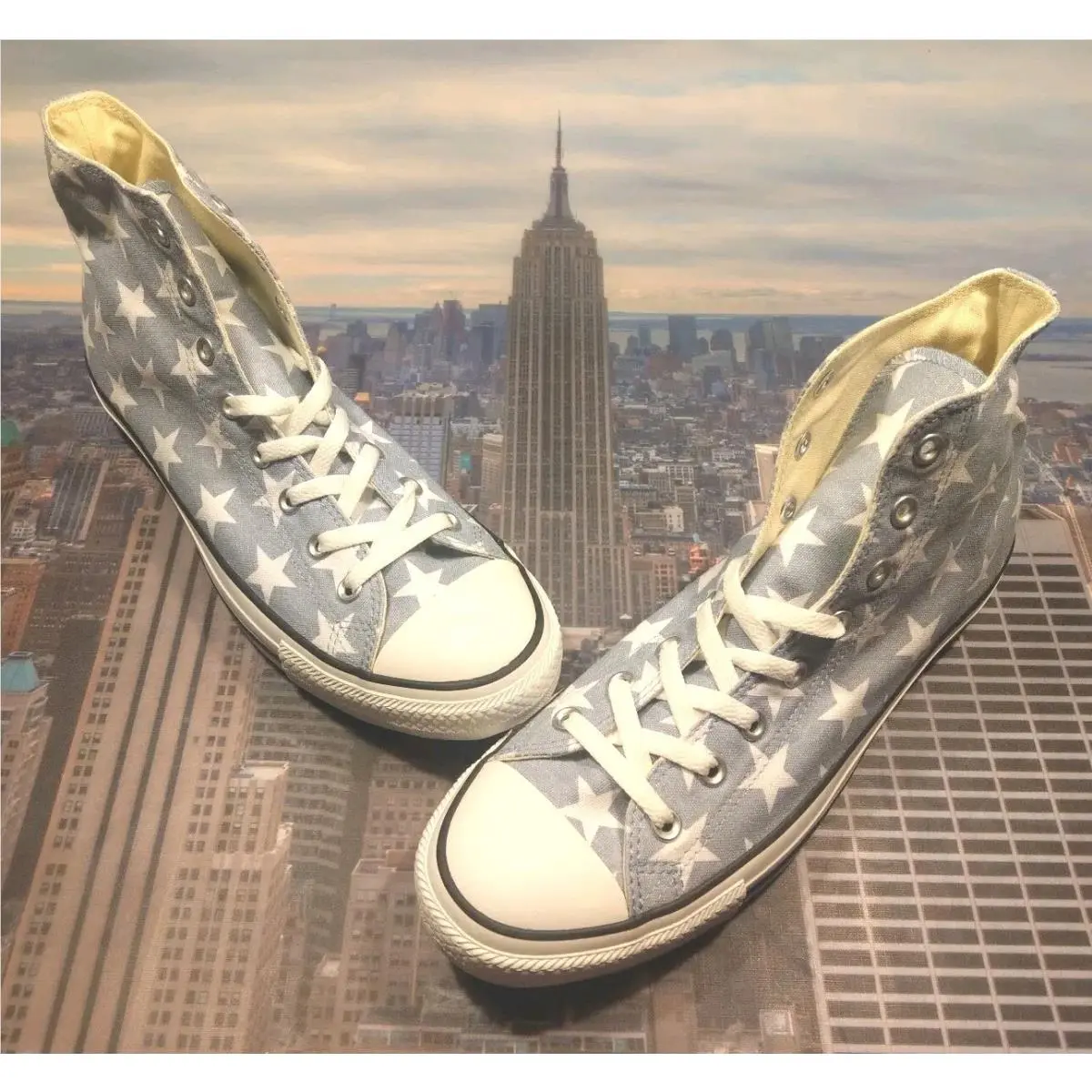 Converse Chuck Taylor All Star High Top Mirage Gray/white Stars Size 10 136616F